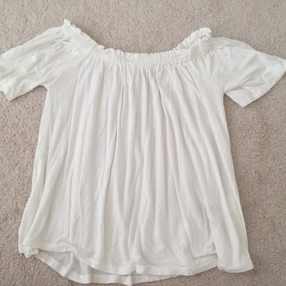 White Flowy Off the Shoulder Top